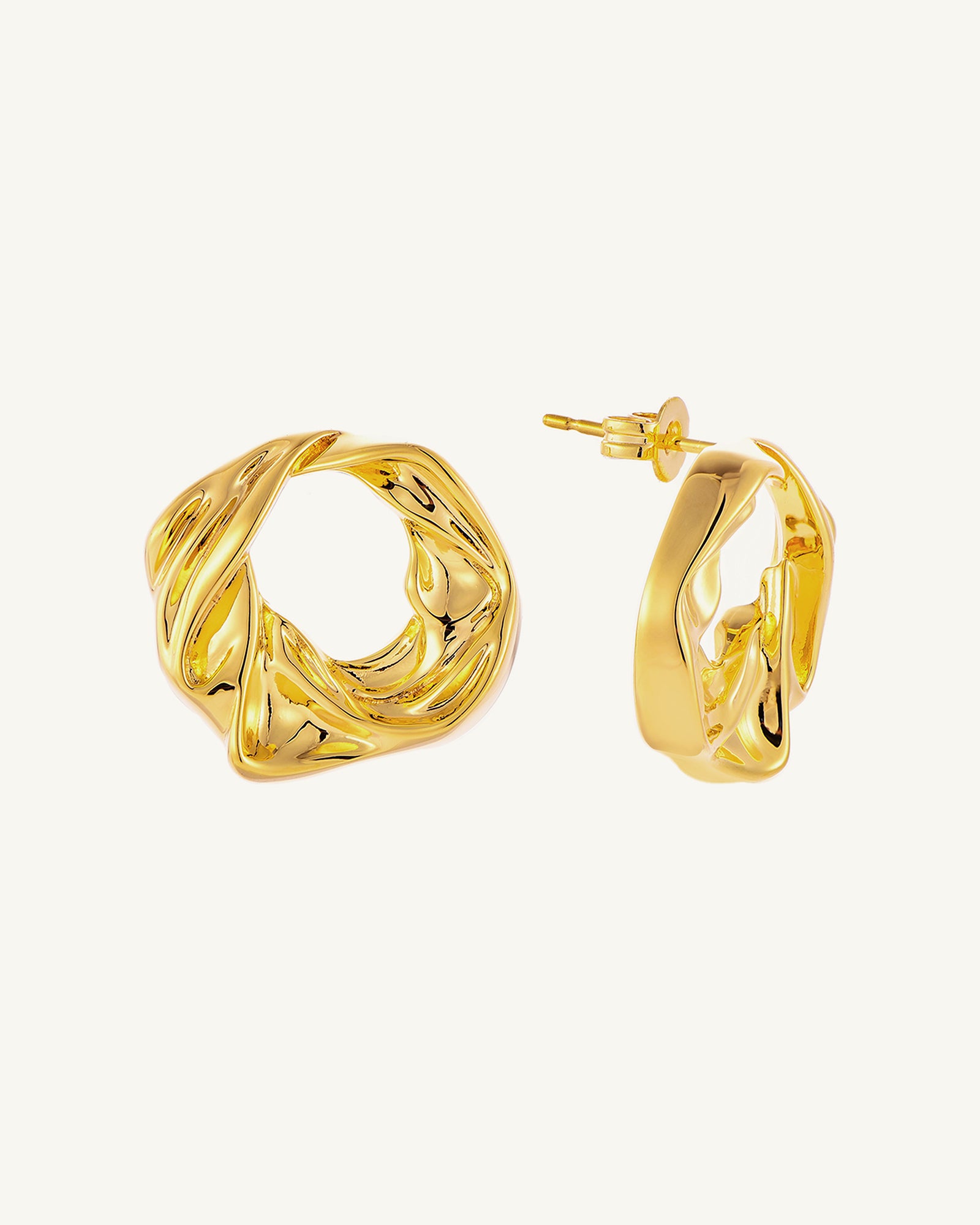 Molten Twist Statement Earrings