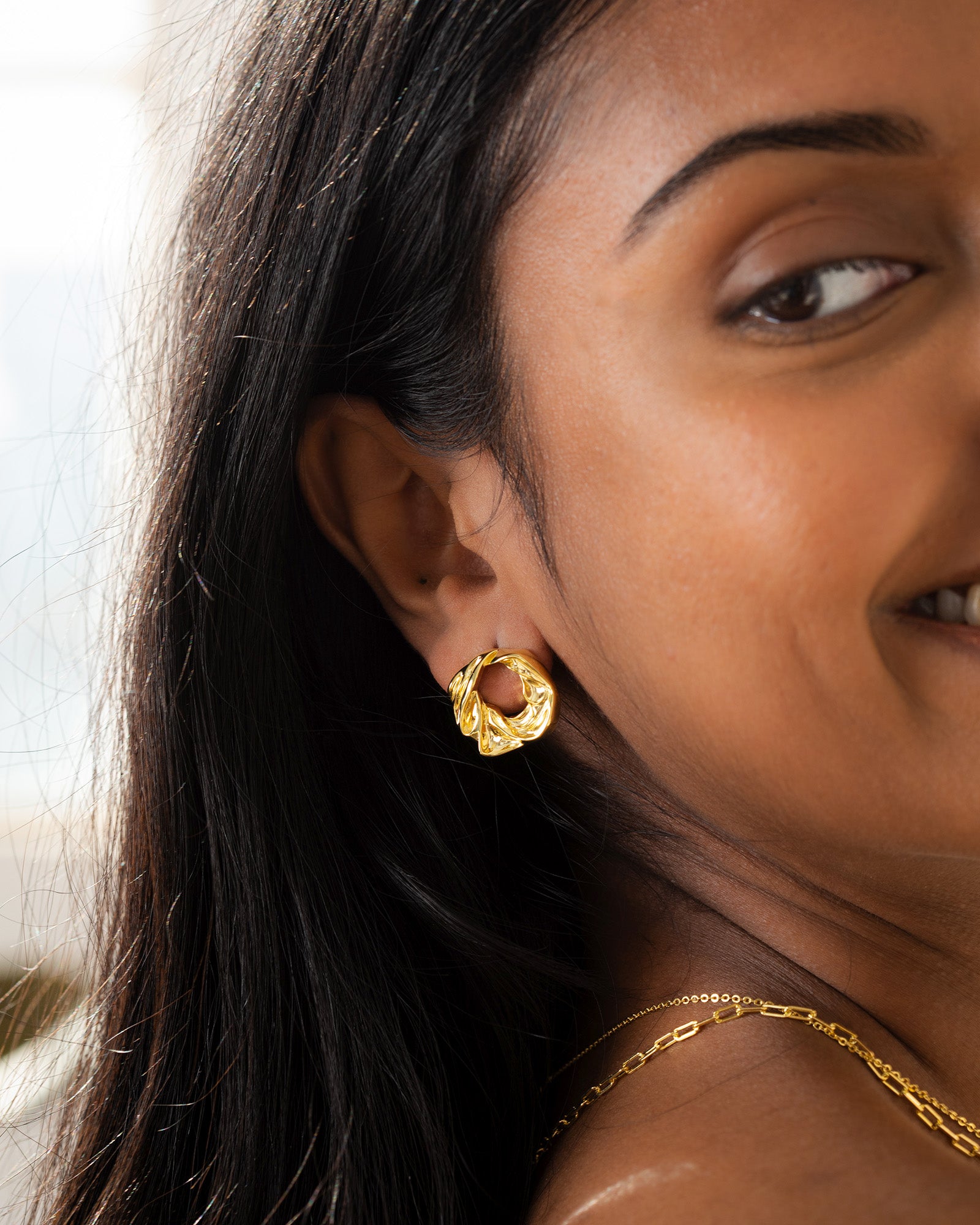Molten Twist Statement Earrings