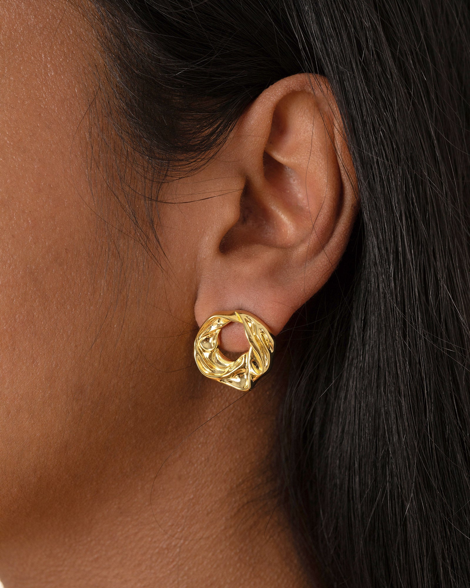 Molten Twist Statement Earrings