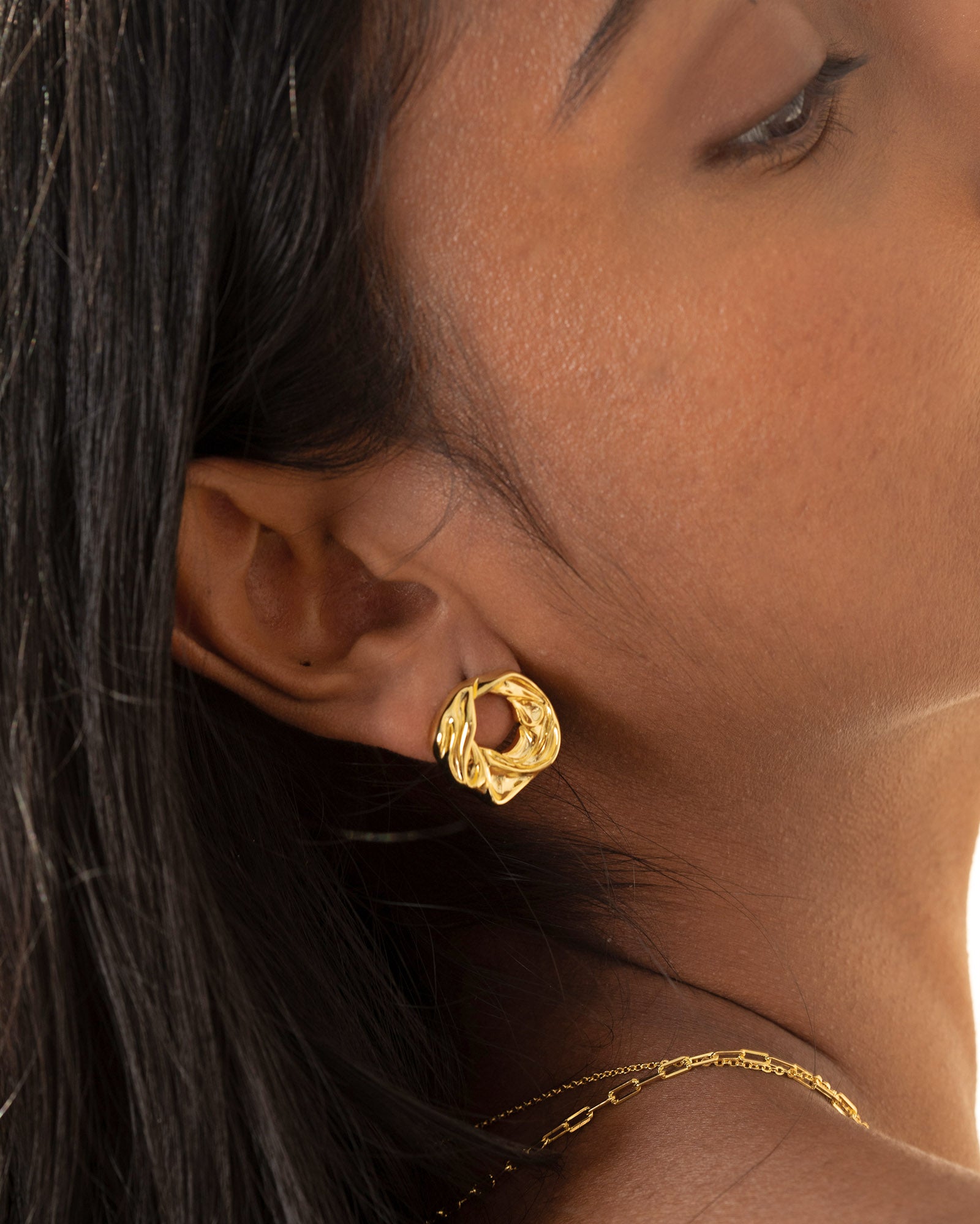 Molten Twist Statement Earrings