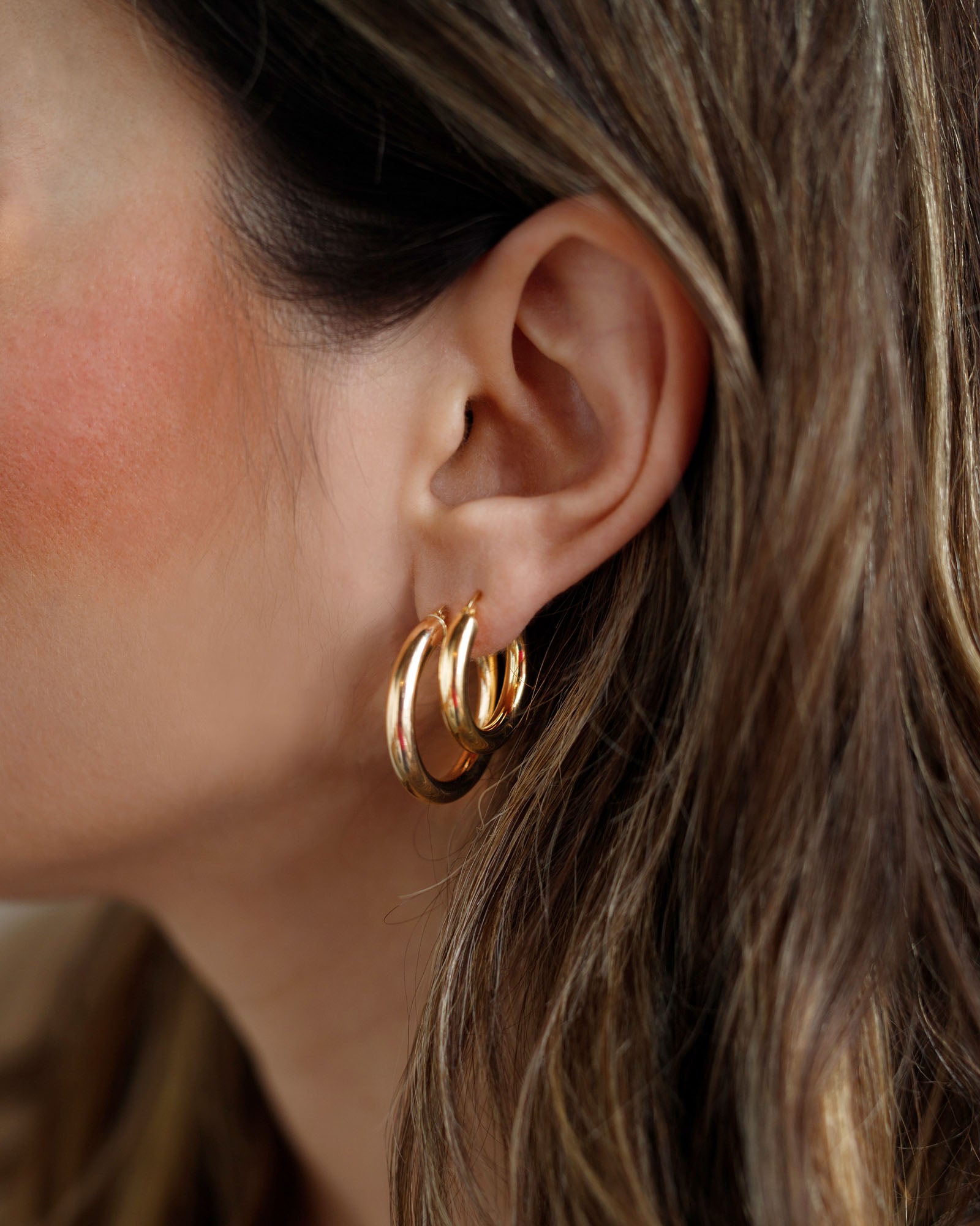 Large Bold Hoop Earrings