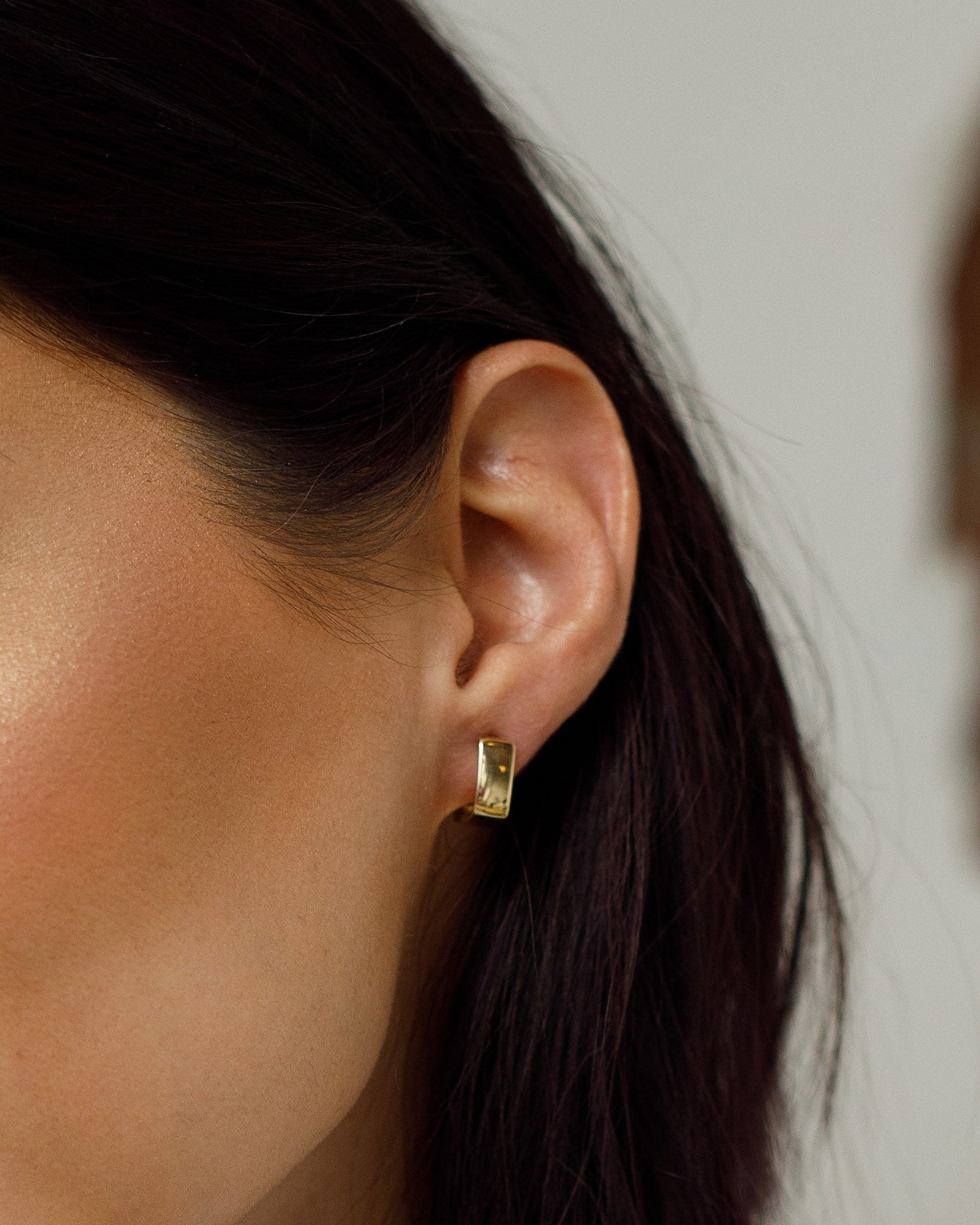 Bold Square Huggie Hoops