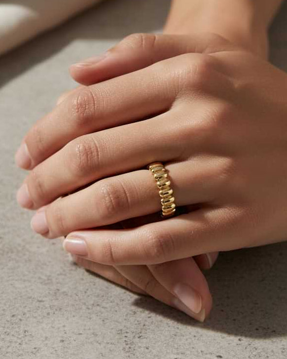 Bold Ribbed Ring