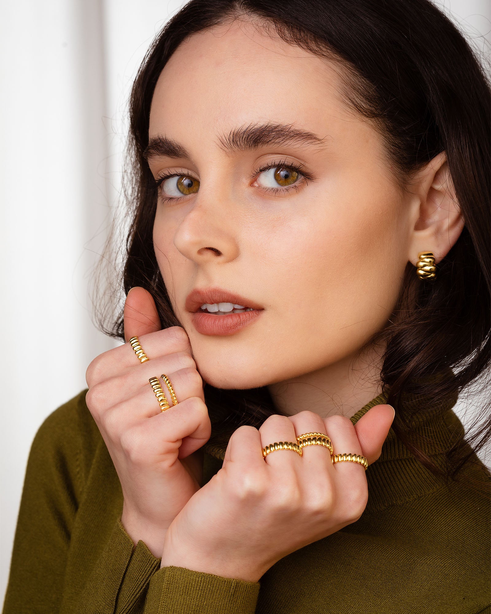 Puffy Huggie Earrings