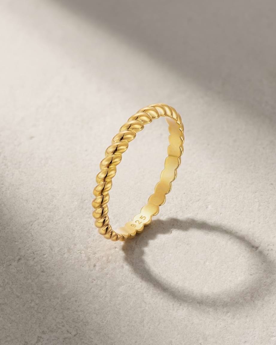 Slim Twisted Stackable Ring