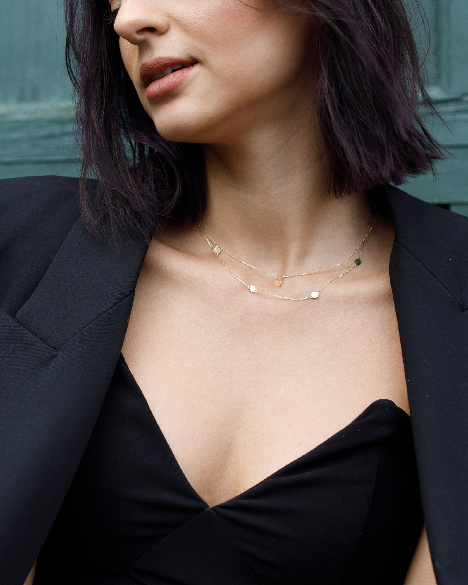 Dangling Mini Discs Necklace