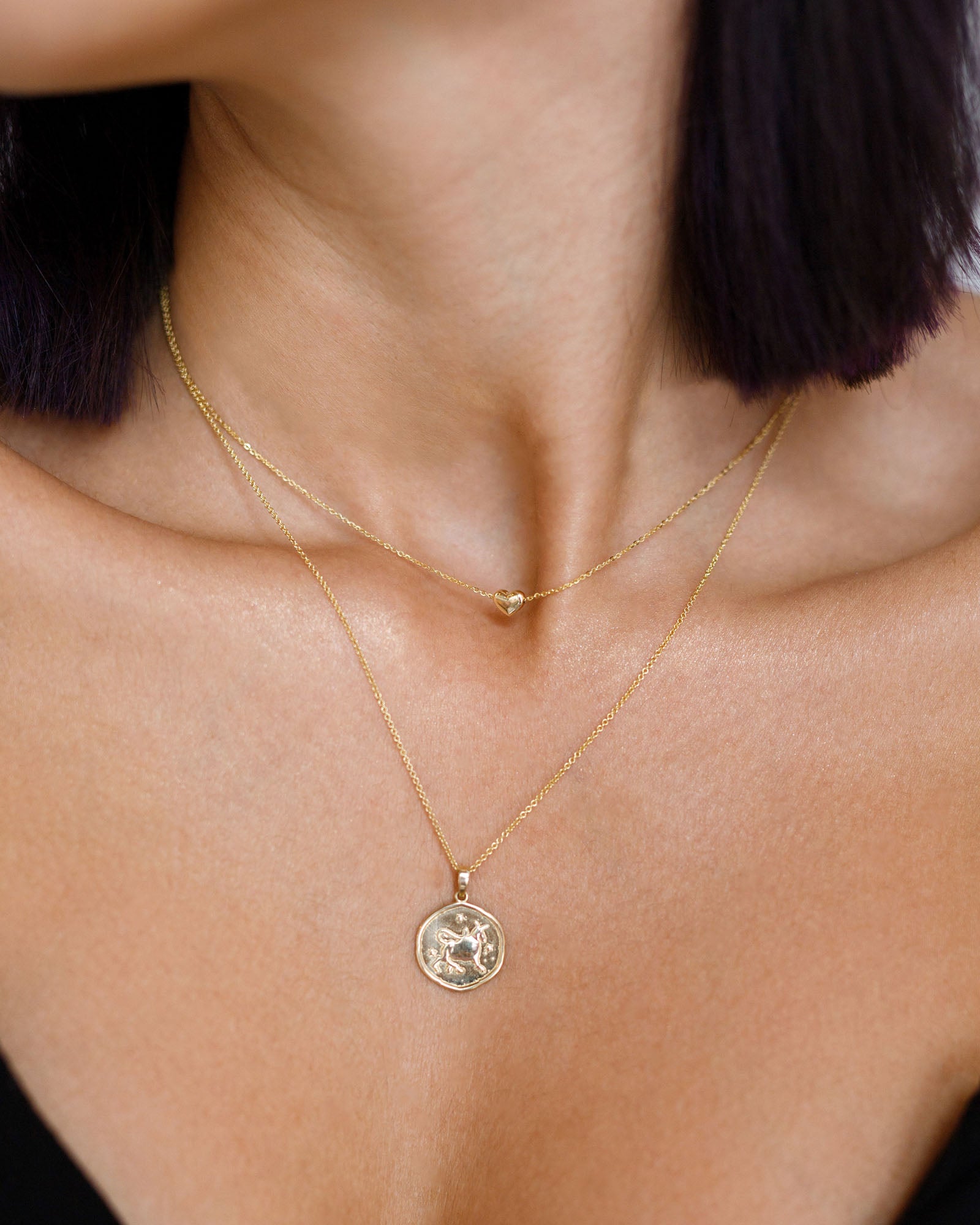 Puffed Heart Pendant Necklace