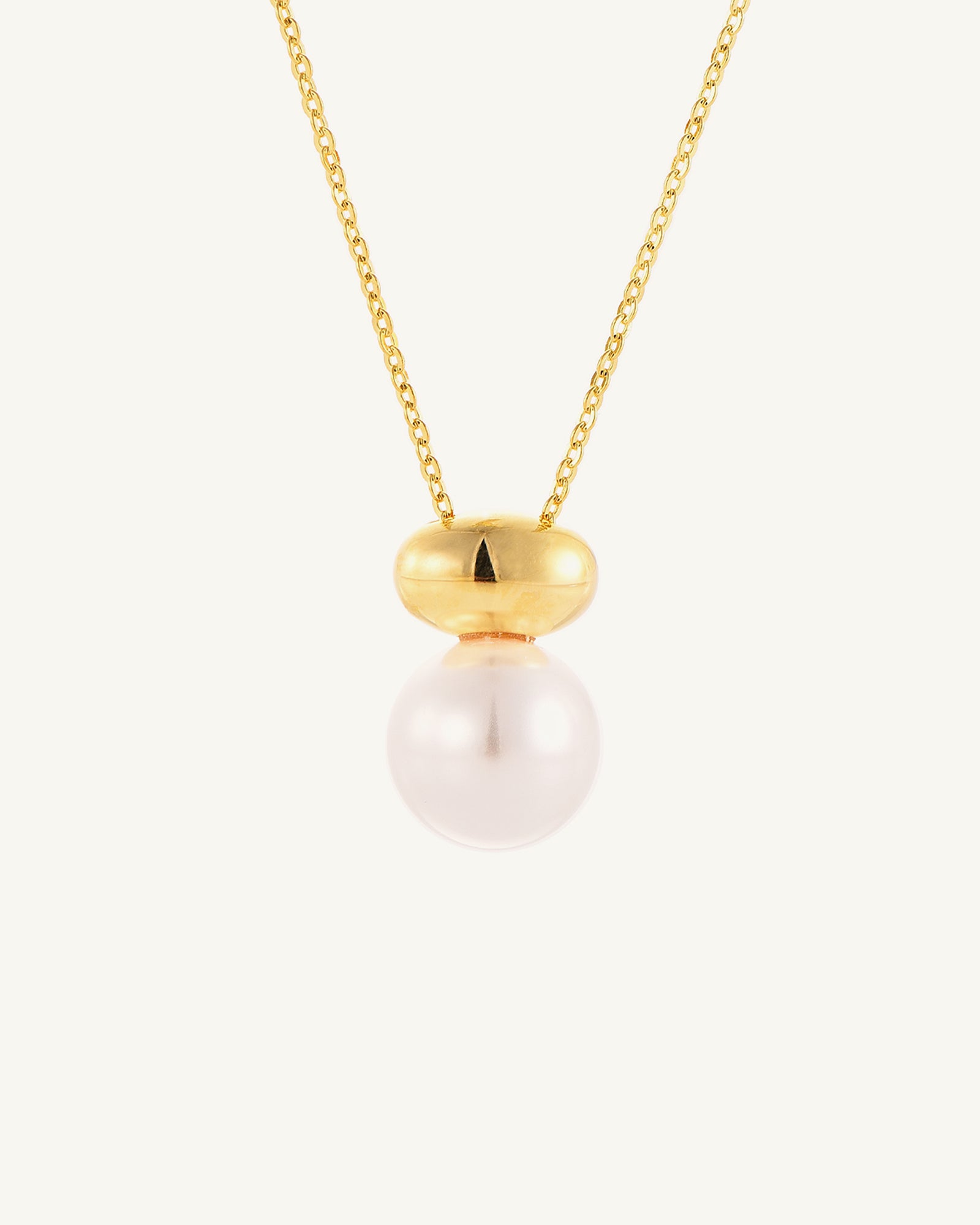 Gold Pearl Duo Necklace