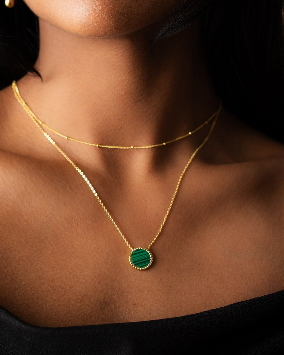 Malachite Pendant Necklace