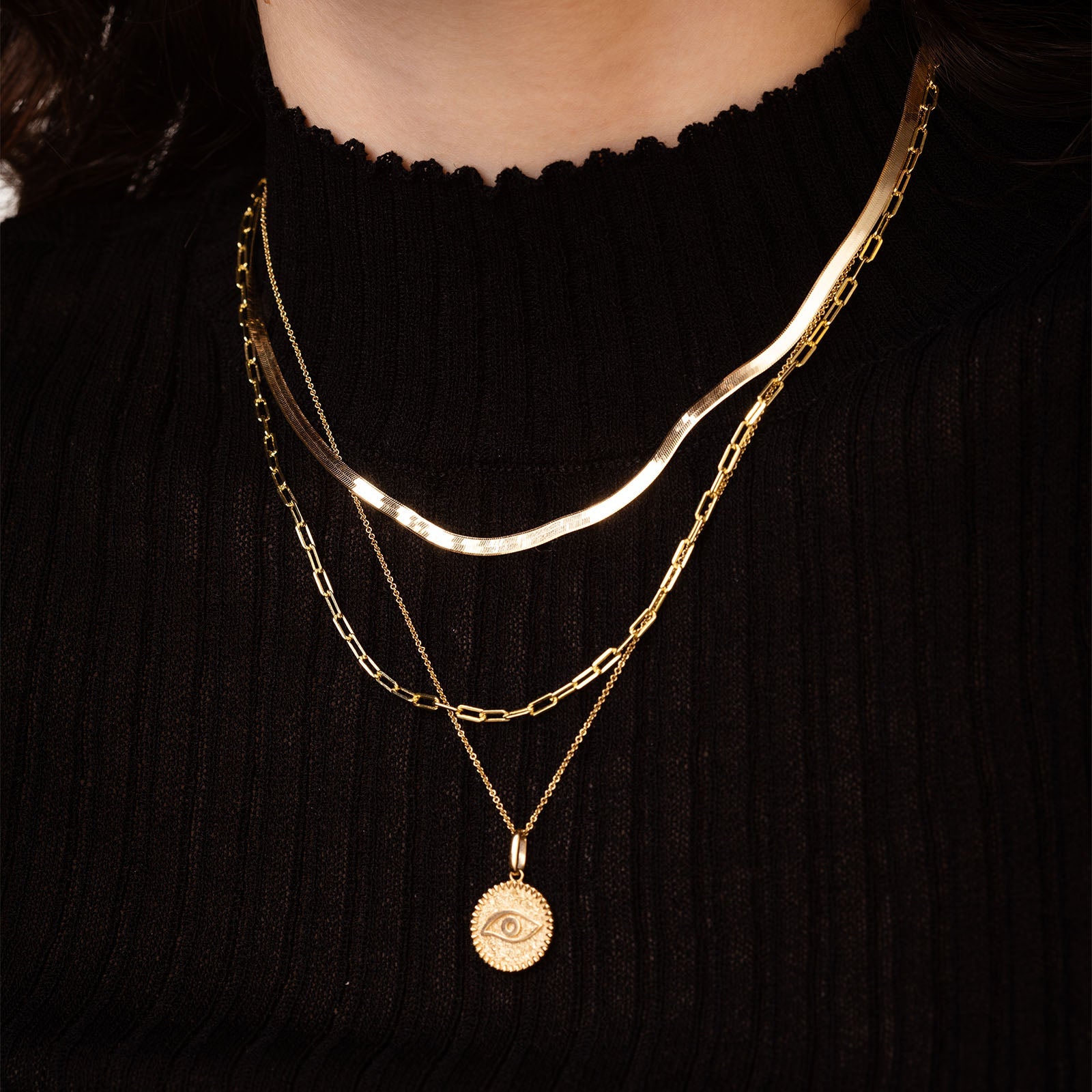 Evil Eye Coin Pendant