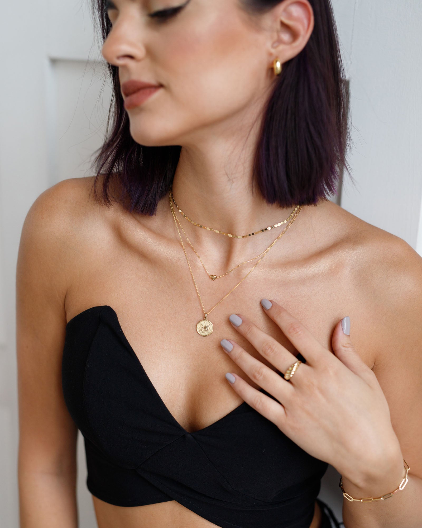 Puffed Heart Pendant Necklace