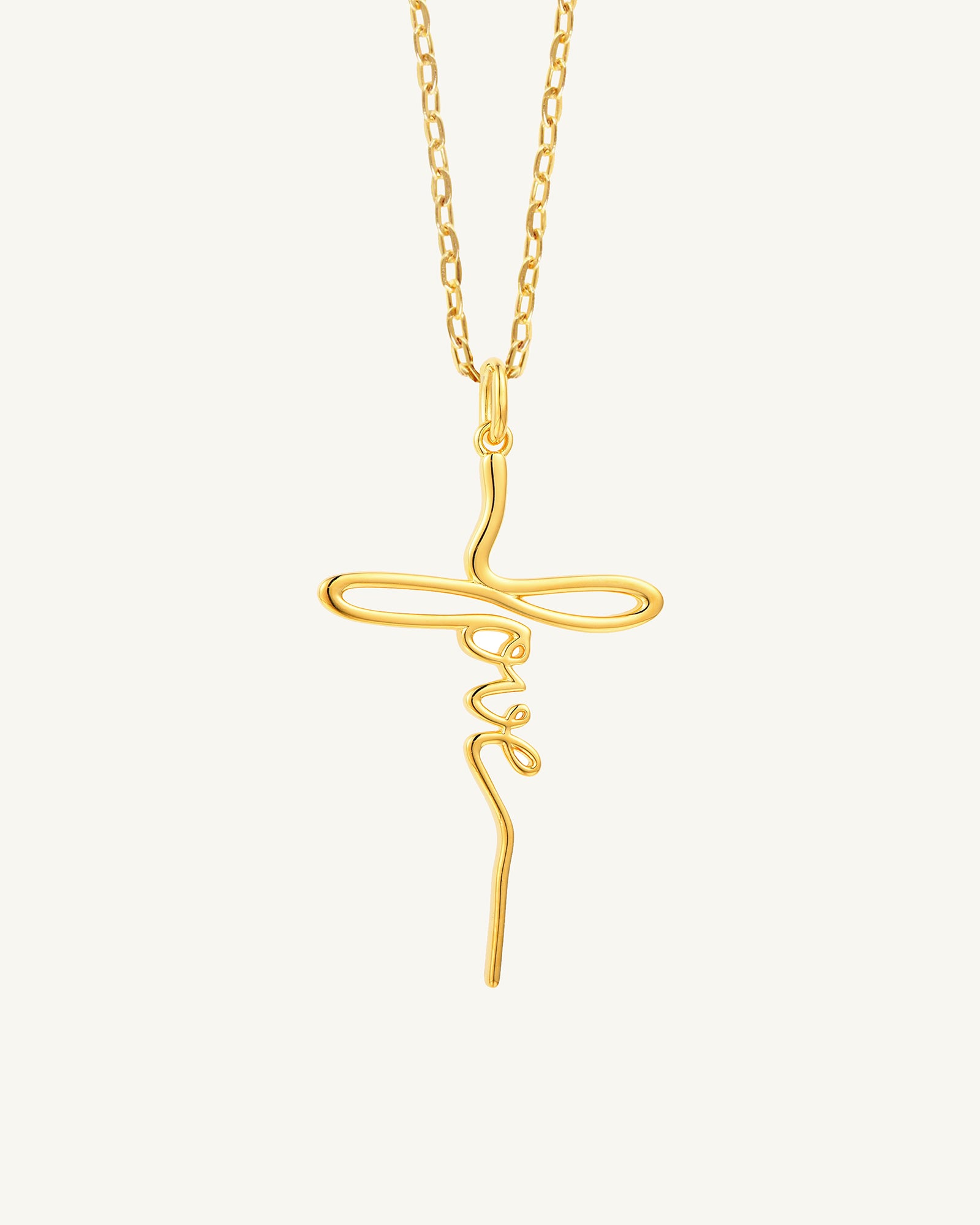 Love Script Pendant Necklace