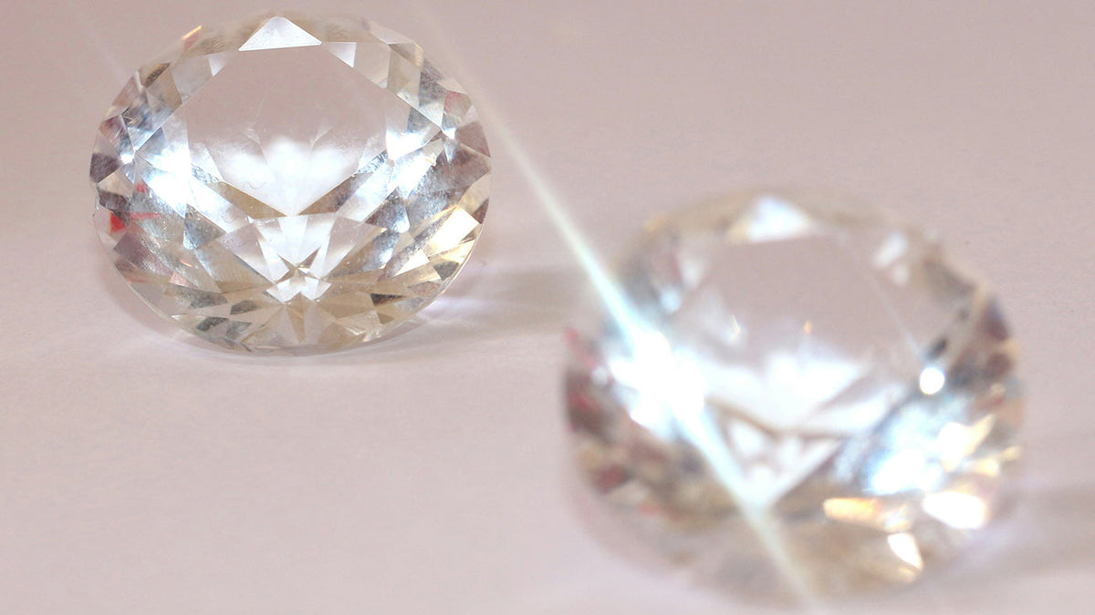 two diamonds on a surface