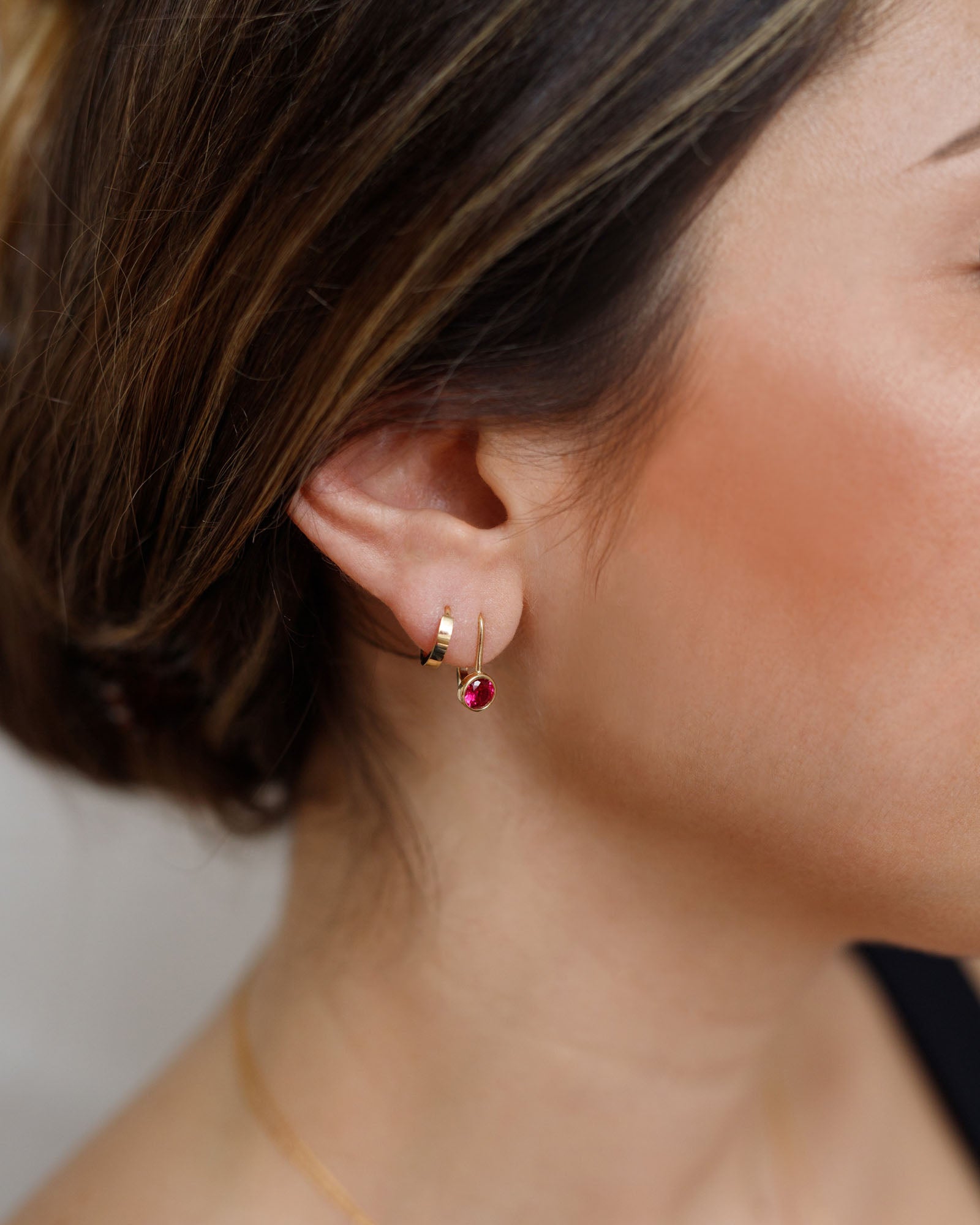 Birthstone Lever Back Earrings