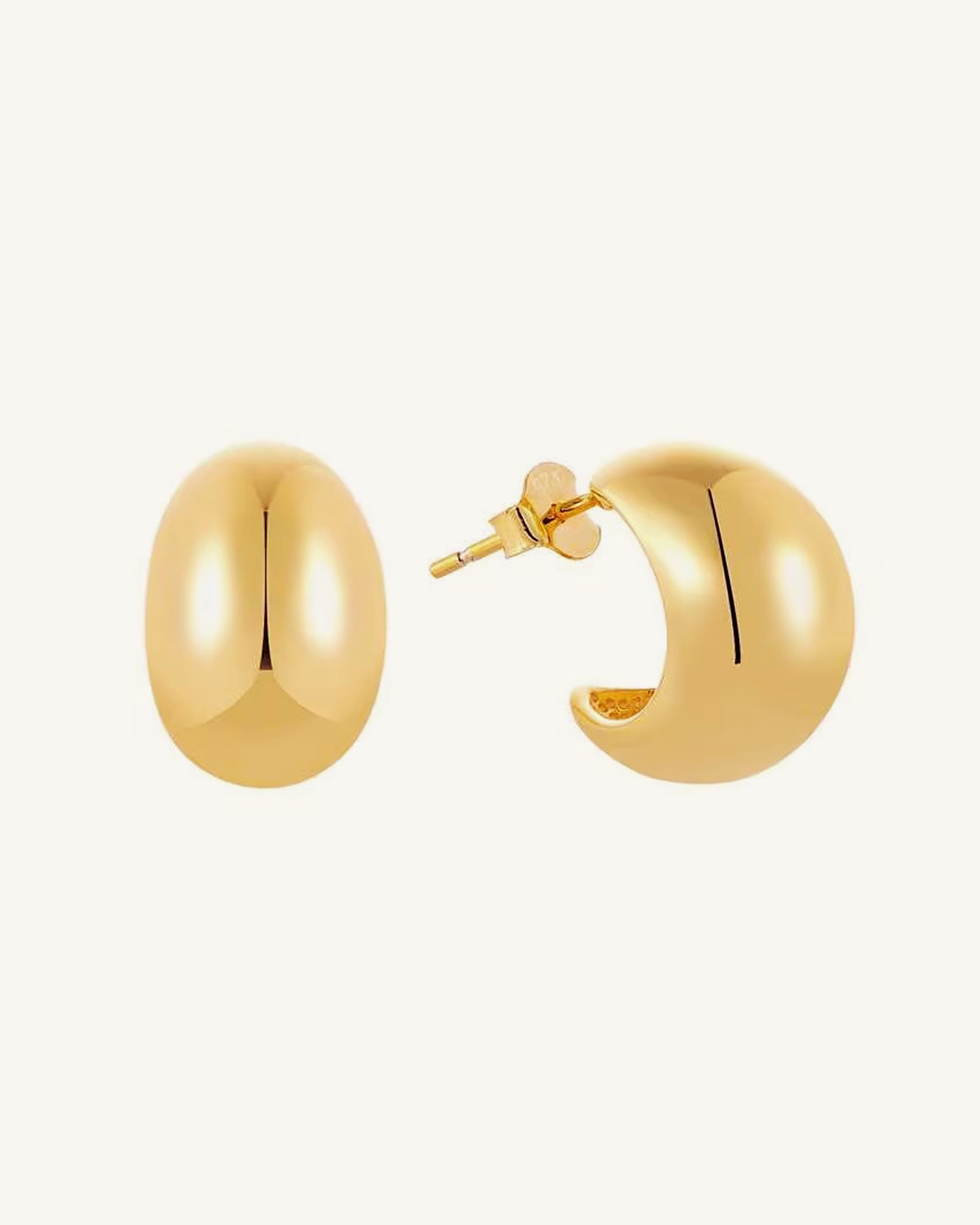 Bold Dome Huggie Earrings