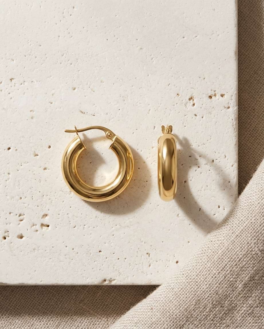 Small Bold Hoop Earrings