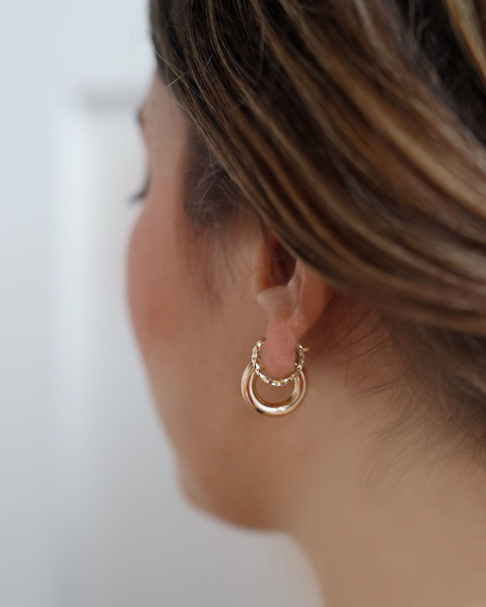 Small Bold Hoop Earrings