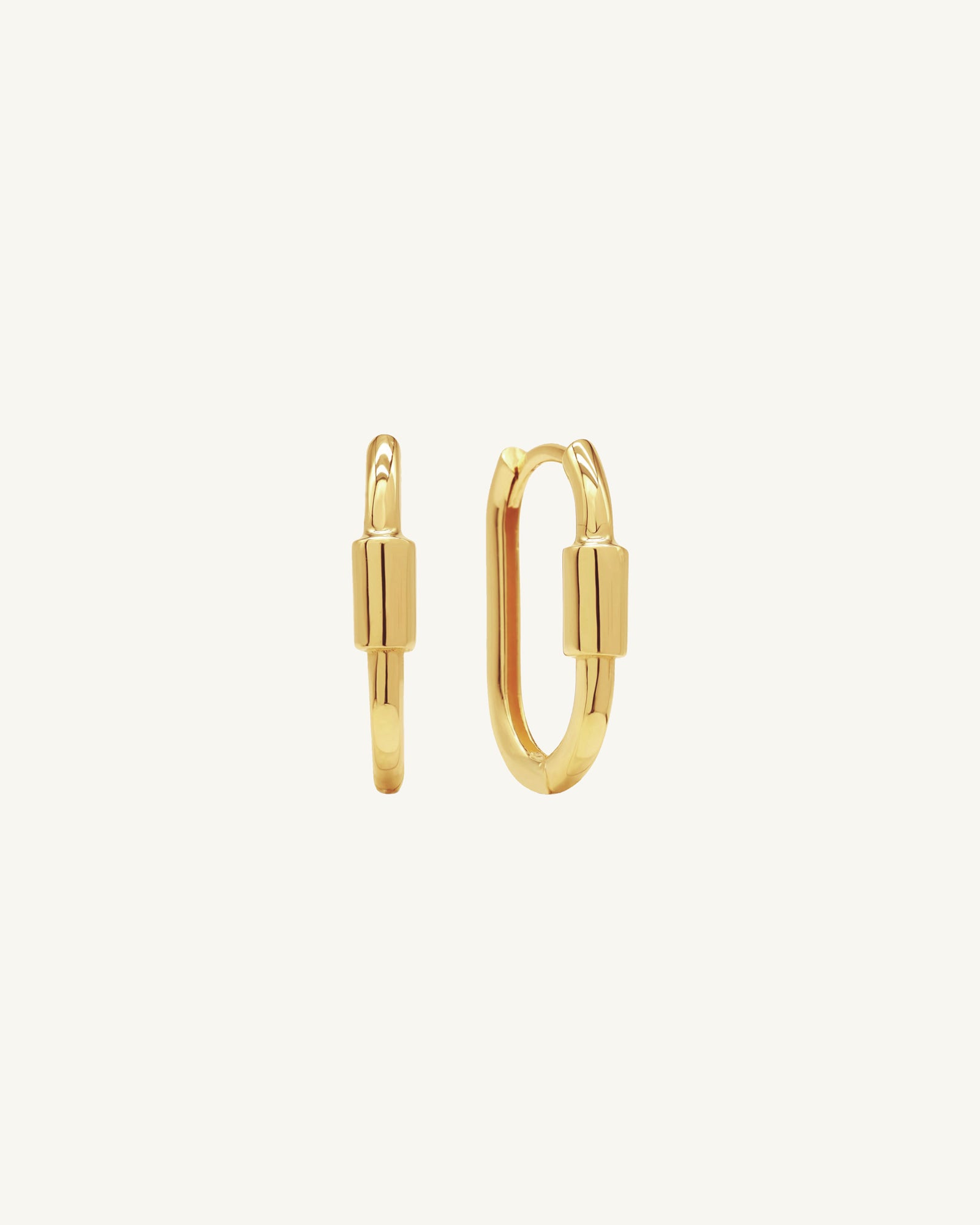 Oval Link Hoop Earrings