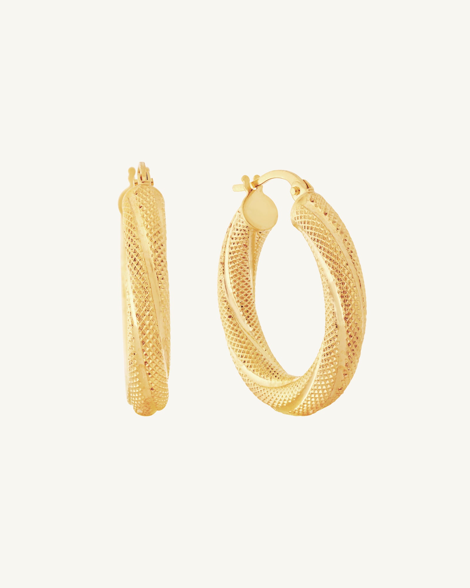 Large Bold Mesh Hoop Earrings