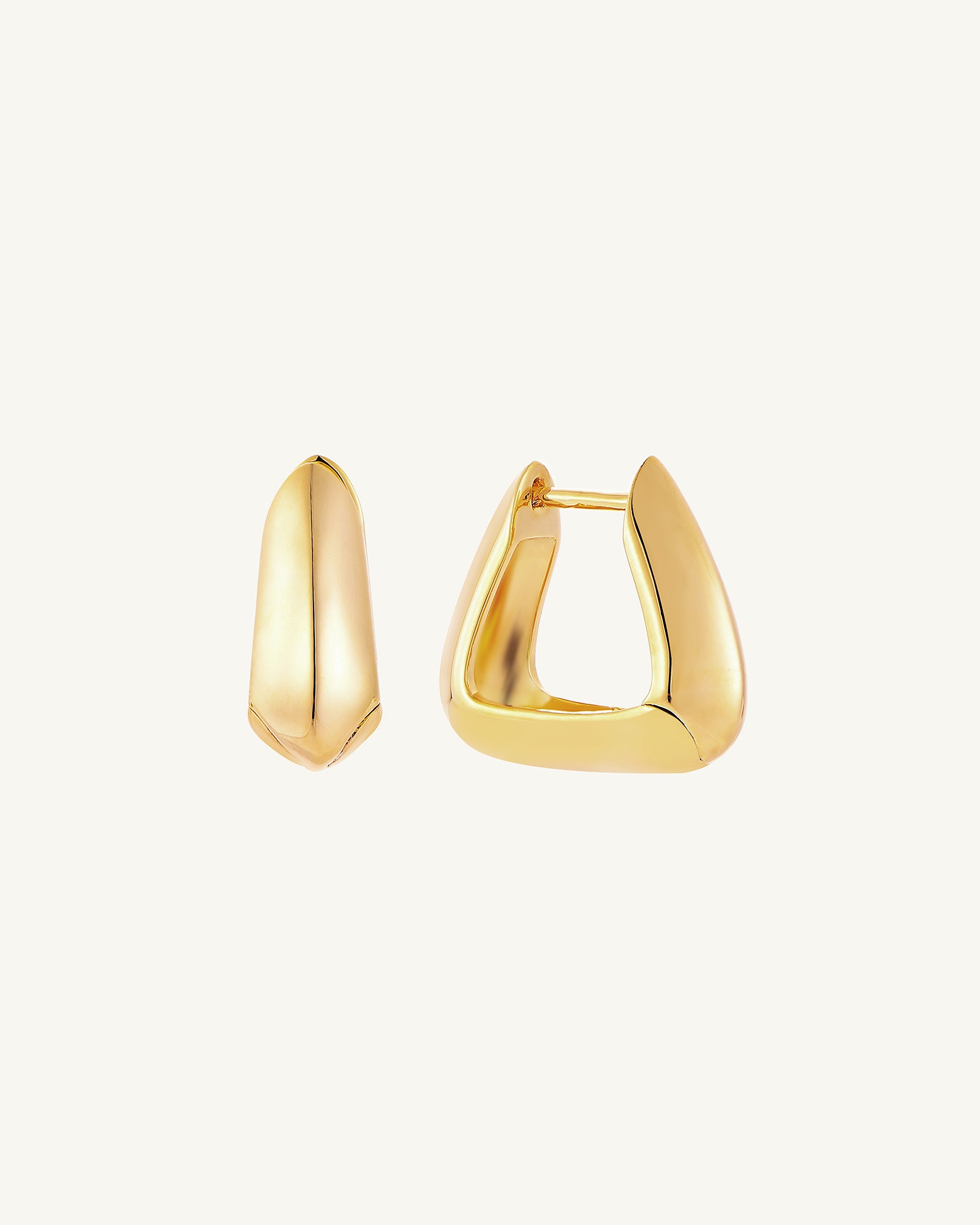 Bold Pyramid Hoop Earrings