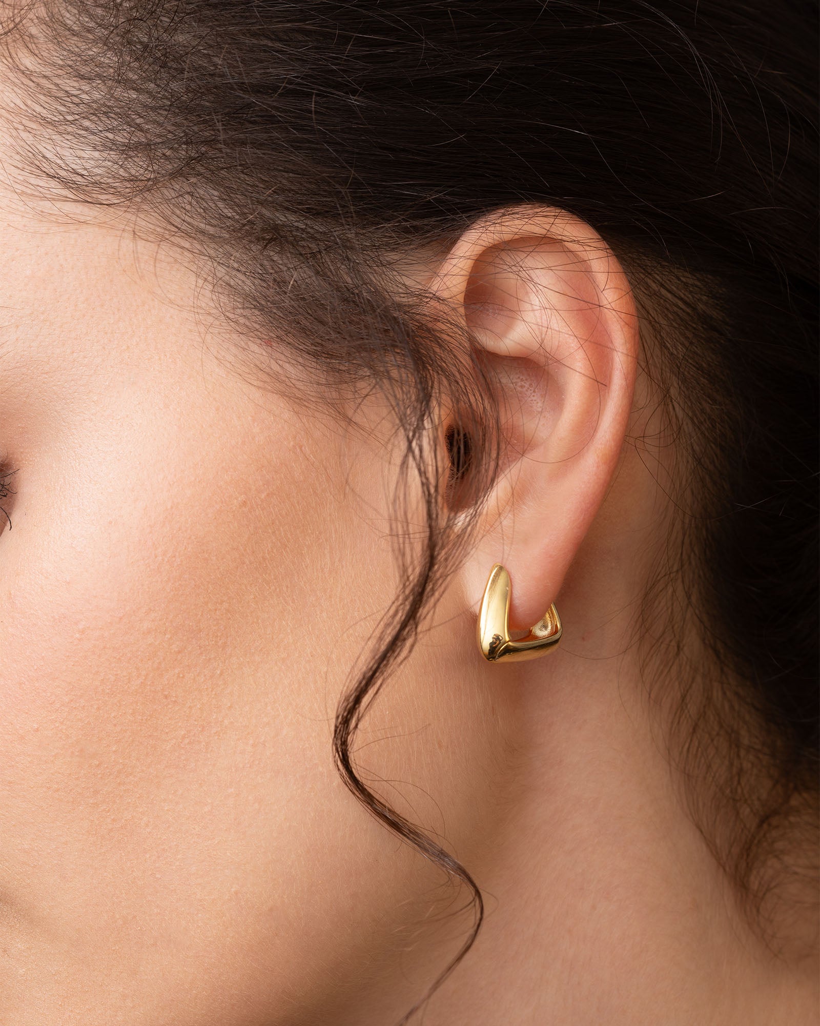 Bold Pyramid Hoop Earrings