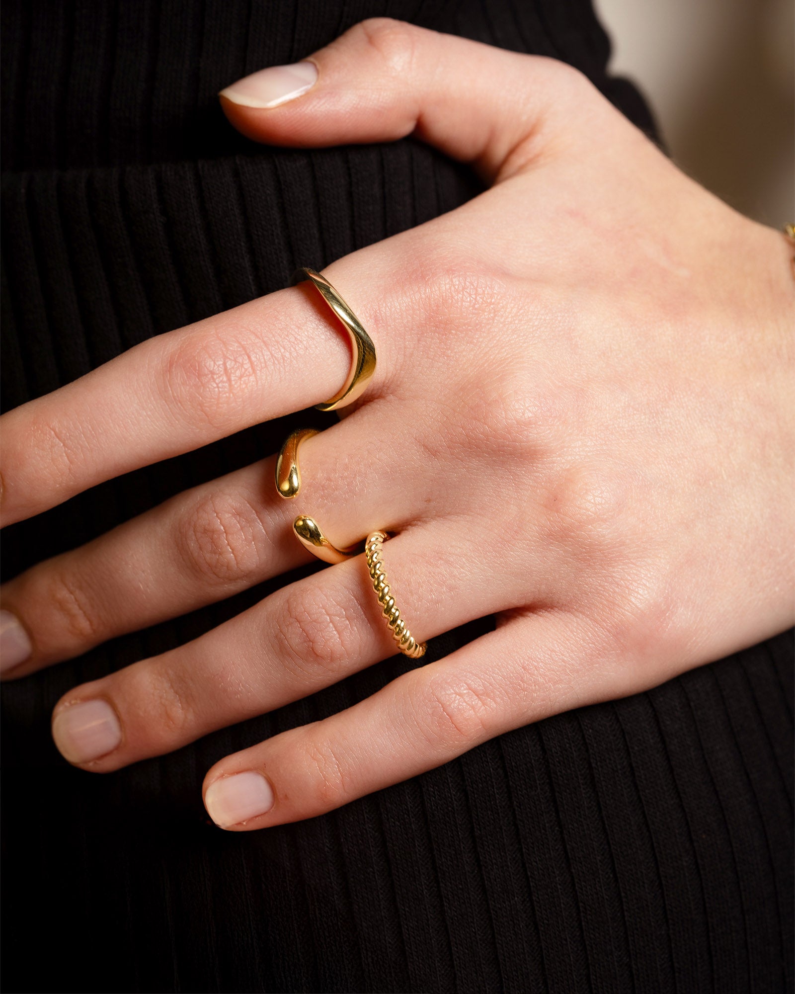 Slim Twisted Stackable Ring