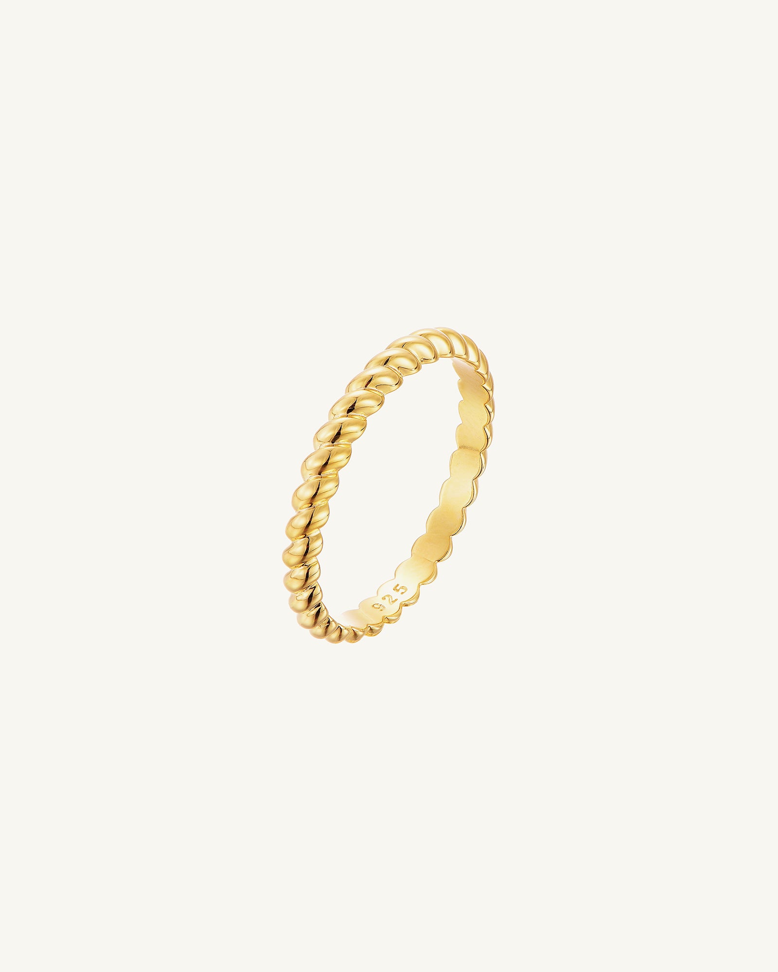 Slim Twisted Stackable Ring