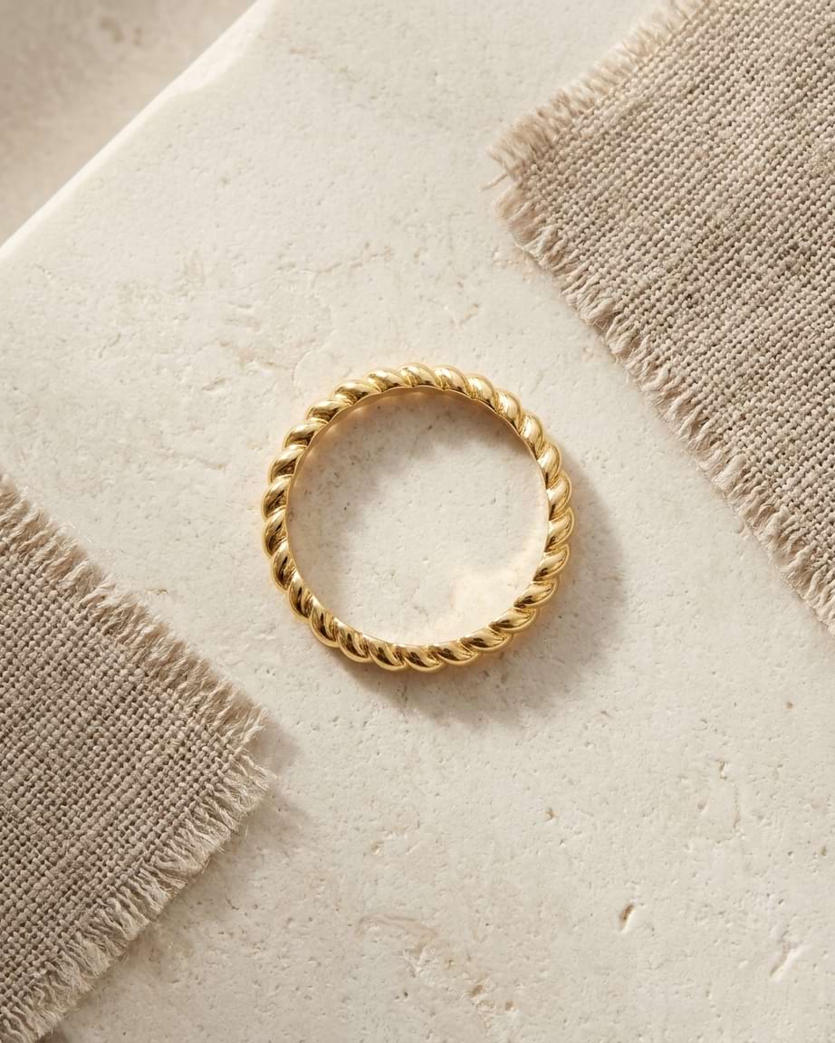 Slim Twisted Stackable Ring
