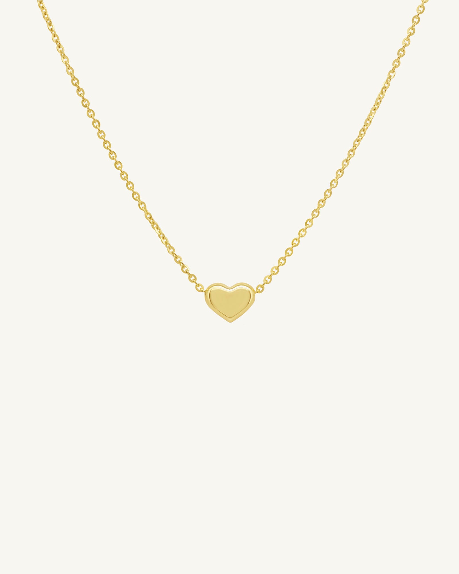 Puffed Heart Pendant Necklace