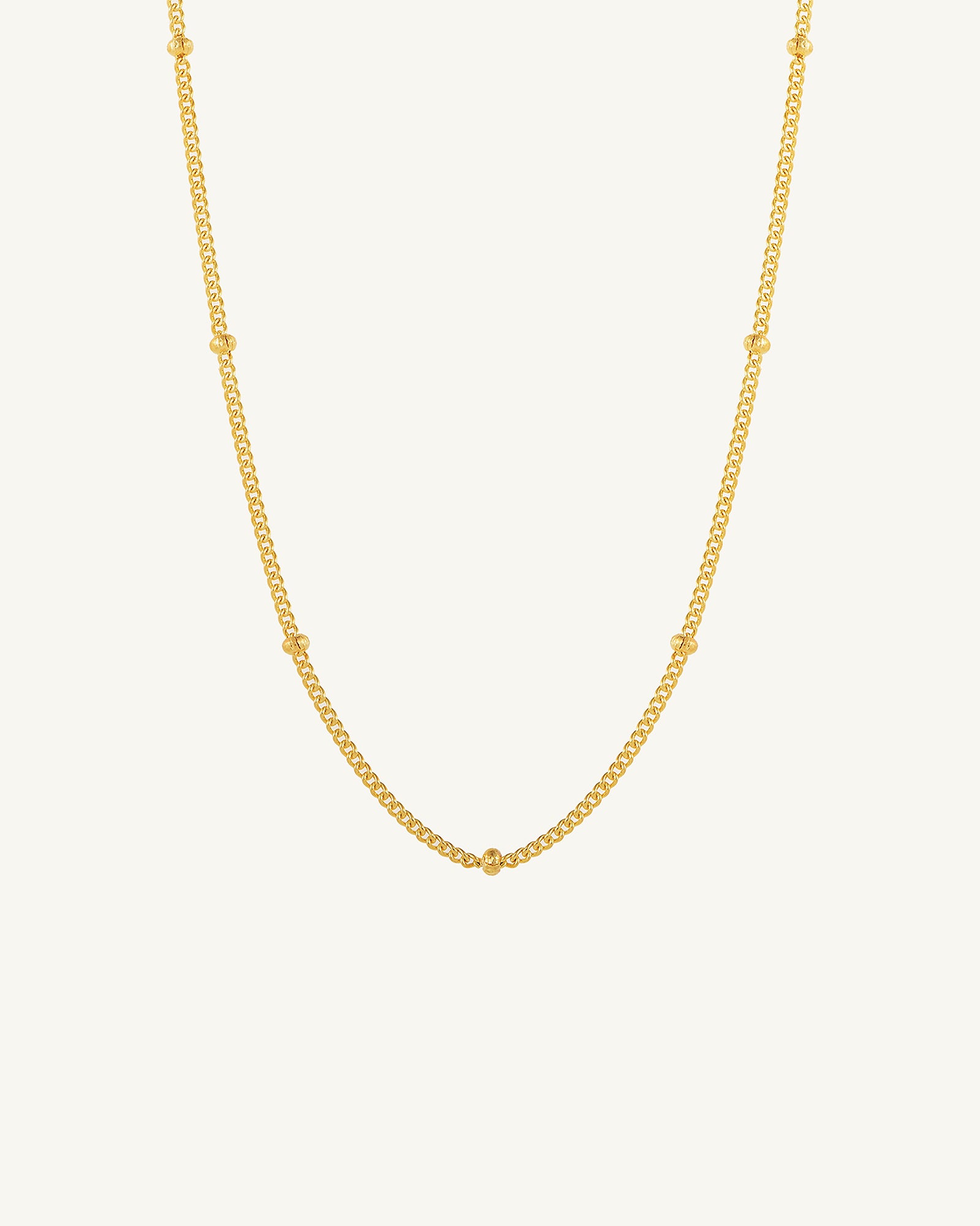 Fine Beads Curb Chain Necklace