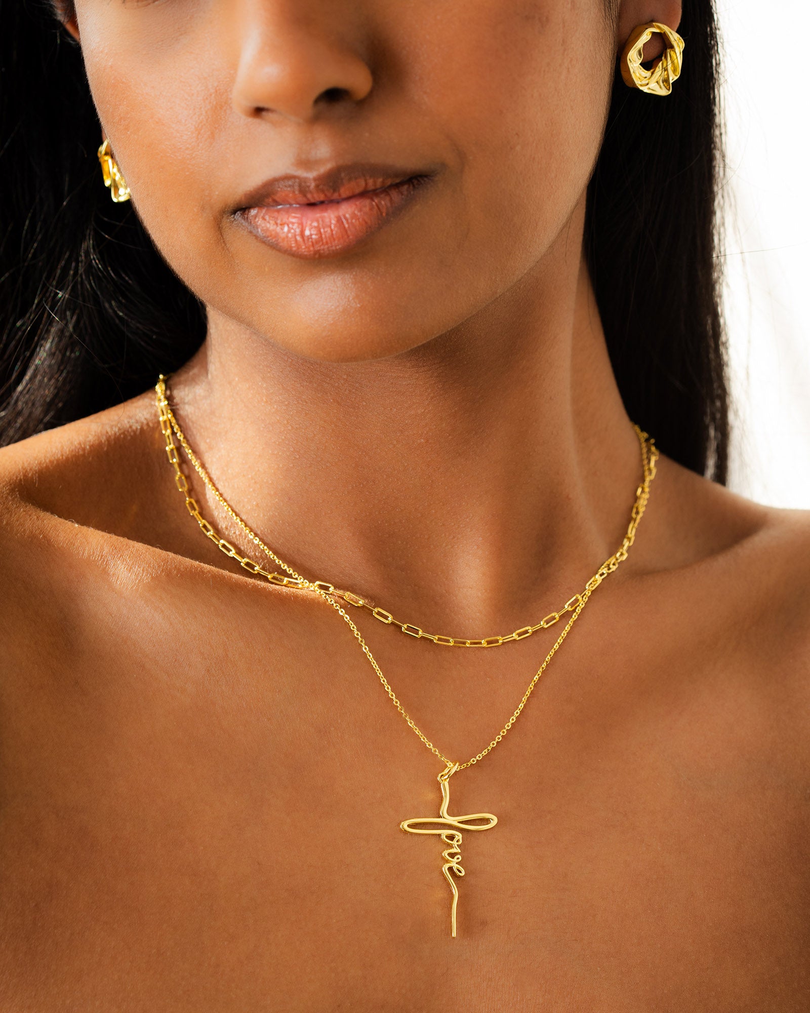 Love Script Pendant Necklace