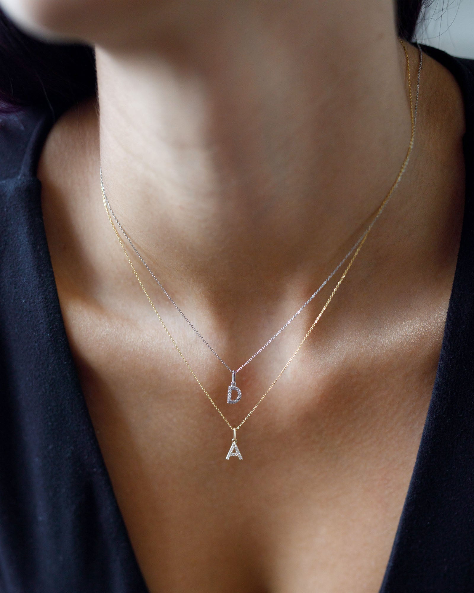 Diamond Letter Necklace