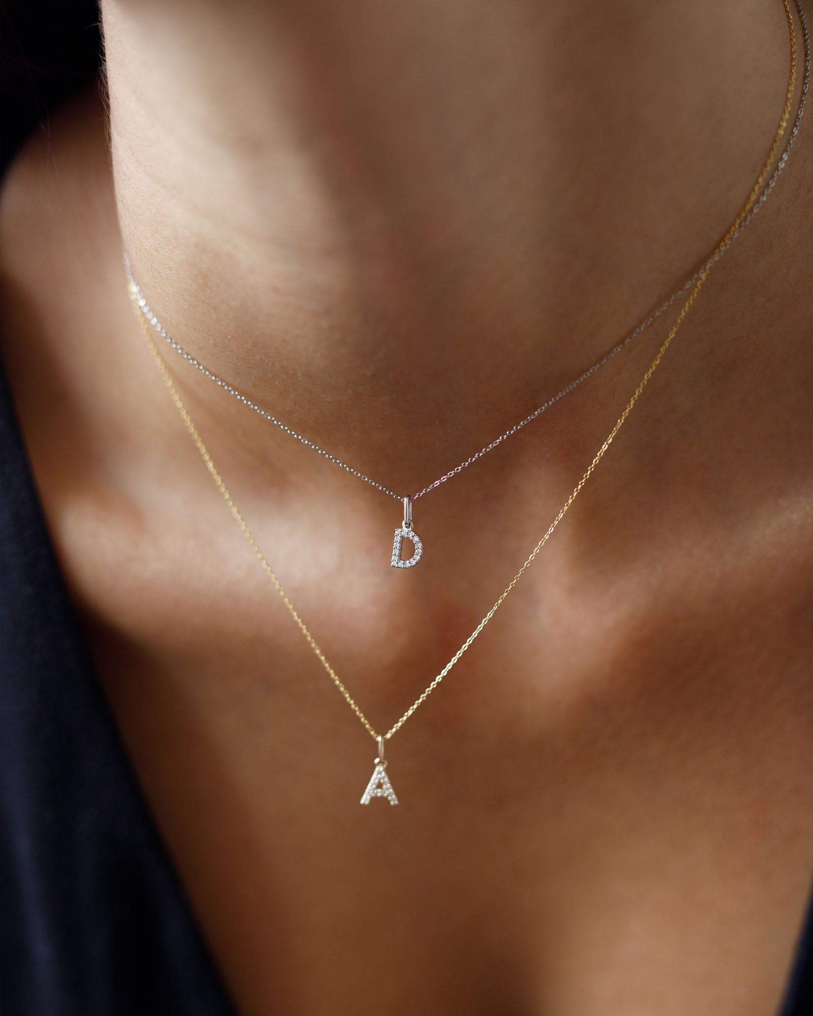 Diamond Letter Necklace