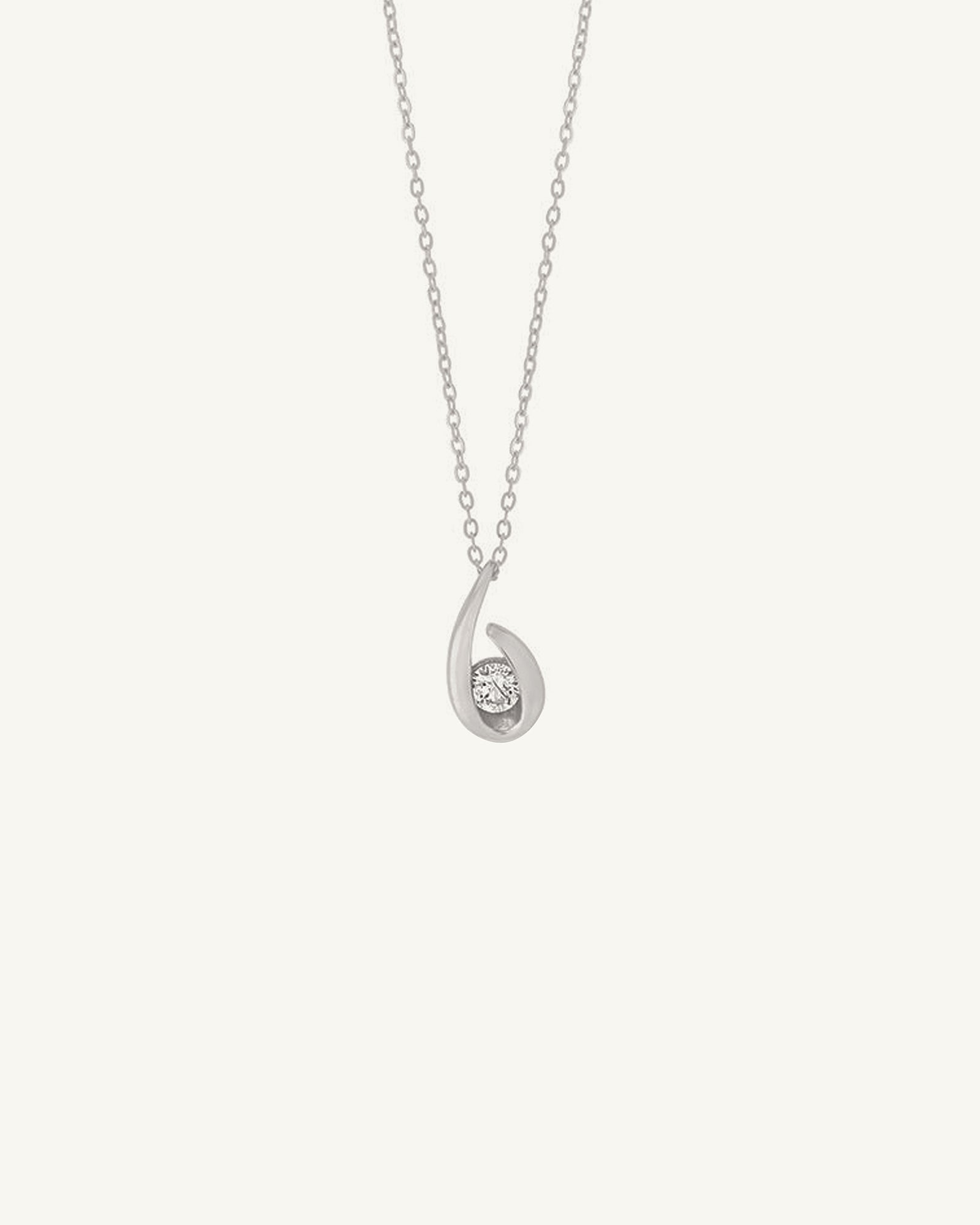 Open Loop Diamond Pendant Necklace